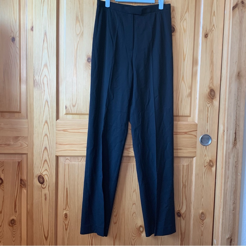 Lafayette 148 Womens Black Wool Stretch Trousers Pants 6 Career Office 28 x 33